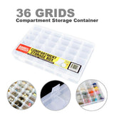 36 Compartment Storage Box Jewelry Organizer Container Case Removable Dividers