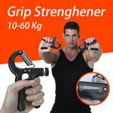 Exercise Power Strength Hand Grip Wrist Adjustable Training Gym Forearm 10-60Kg