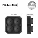 Large Ice Cube Tray Ball Maker Big Silicone Mold Sphere Whiskey Round Mould DIY