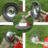 8" Weed Brush Steel Wire Trimmer Wheel Garden Lawn Mower Head Tool Grass Cutter