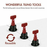 Tile Leveling System Clips Levelling Spacer Tiling Tool Floor Wall Wrench 50-200