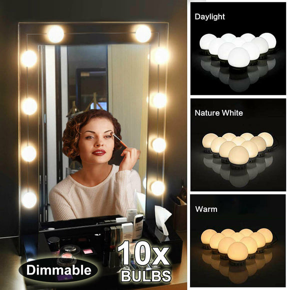 Hollywood Style 10 Bulbs Dimmable Lamp Vanity Light LED Make Up Mirror Lights