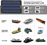 10W 5W Solar Panel Kit 12V Trickle Car Battery Charger Waterproof Boat
