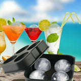 Large Ice Cube Tray Ball Maker Big Silicone Mold Sphere Whiskey Round Mould DIY
