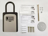 4-Digit Combination Lock Key Safe Storage Box Padlock Security Home Outdoor