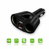 2pcs LCD Car Dual USB Charger Cigarette Lighter Socket Splitter Power Adapter