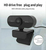 Full HD 1080P Webcam with Microphone USB Streaming Camera For PC MAC Laptops