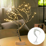 LED Night Light Tree Table Desk Lamp Gold Branch Battery USB Wedding Party Decor