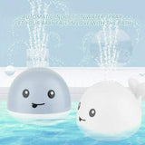 Whale Automatic Water Spray Bath Toy With LED Lights Baby Bathroom Toy Kids