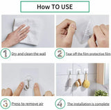 Clear Seamless Removable Adhesive Hook Strong Stick Wall Hook Kitchen Hanger