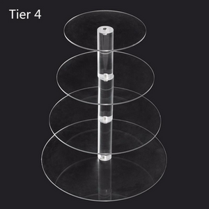3/4/5Tier Acrylic Clear Round Cupcake Cake Stand Birthday Wedding Party