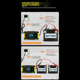 1x Car Battery Charger 12V/24V LCD Smart Battery Repair Boat Caravan Truck