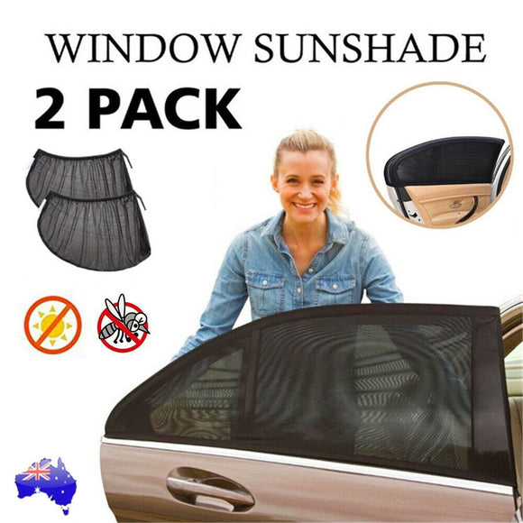 2x Side Rear Seat Window Mesh Sun Shade Car Window Socks Baby Kid UV Protection