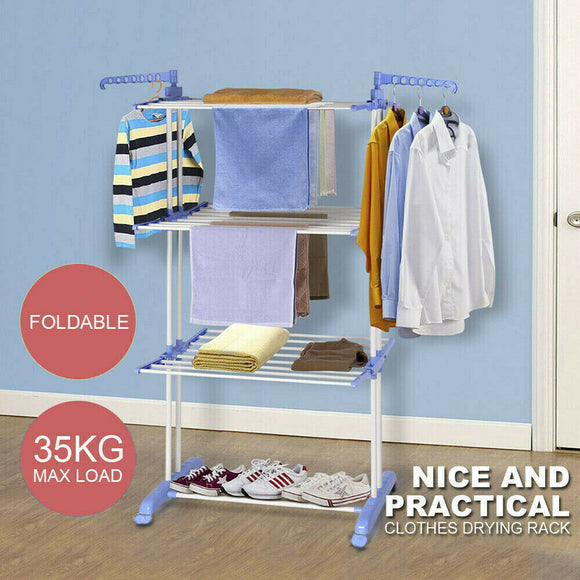 Foldable 6 Tiers Clothes Airer Indoor Laundry Drying Rack Horse Garment Hanger