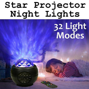 Projector Night Light Galaxy Starry Night Lamp LED Star Ocean Wave Projector KC