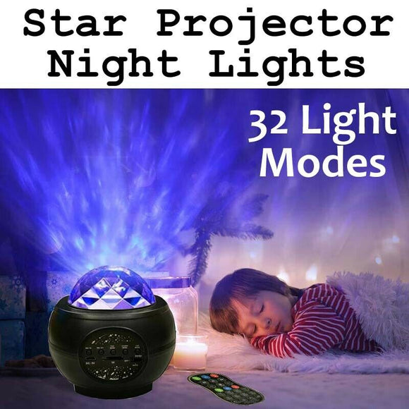 Projector Night Light Galaxy Starry Night Lamp LED Star Ocean Wave Projector KC