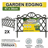 2x Plastic Garden Edging Plant Flower Border edging Fence Maintenance