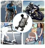Bike Phone Holder Handlebar Mount 360° Rotation for Motorcycle Bicycle MTB Pram