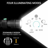 2X 60000lm LED Flashlight Torch For Bike Mount USB Rechargeable CREE T6 XM-L