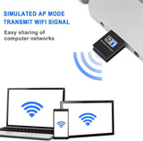 USB Wireless N WiFi Adapter Dongle Network LAN Card 802.11n 300Mbps Windows 10