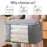 Large Clothes Quilt Blanket Storage Bag Fabric Home Organizer Zipper Box Bags