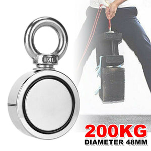 200KG Salvage Strong Recovery Magnet Neodymium Treasure Metal Hunting Fishing