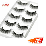 5 Pairs Fake Eyelashes Eye Lashes 3D Mink Natural Thick False Makeup Extension