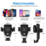 Qi Wireless Car Fast Charger Phone Mount Holder for 13 12 11 XS XR 8 Samsung S10