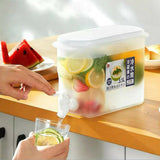 3.5L Water Pitcher Jug With Faucet Drinkware Kettle Bottle Refrigerator Summer