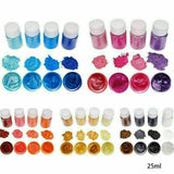 24PCS Pearl Pigment Powder for Epoxy Resin Floors Metallic Dye Ultra Mixed Color