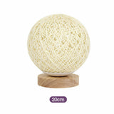 15/20cm Wooden Rattan LED Table Desk Bedside Night Light Lamp Home Room Decor
