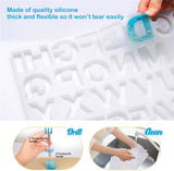 172x Alphabet Number Silicone Pendant Necklace Jewelry Resin Mould Casting Craft