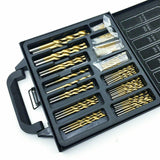 99Pcs Metric Titanium Drill Coated Drill Bit Set Metal Bit Set In Metal Case