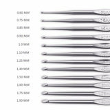 Aluminum Crochet Hooks Kit 124PCS Weave Yarn Knitting Needles Sewing Tools Case