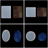 2pcs Coaster Cup Mat Mold Round Square Silicone Mould DIY Epoxy Resin Casting