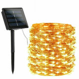 10m/20m LED Solar Fairy String Light Copper Wire Waterproof Garden Outdoor Decor