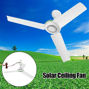 Solar Power Portable 12V Ceiling Fan 3 Blades 0.7AMP Caravan Camping Outdoor