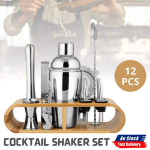 Cocktail Shaker Set 12Pcs Mixer Martini Strainer Bartender Kit Spirits Maker Bar