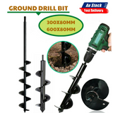 Power Drill Bit Garden Auger Earth Post Digger Planter Outdoor Φ80 x300/600mm