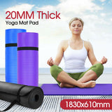 Thick Yoga Mat Pad 20MM NBR Nonslip Exercise Fitness Pilate Gym Durable