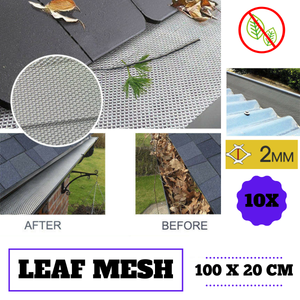 10PCS 100cm x 20cm Gutter Guard DIY Aluminium Deluxe Leaf Mesh