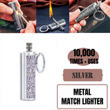 Metal Fire Starter Lighter Waterproof Flint Match Keychain Camping Survival BDA