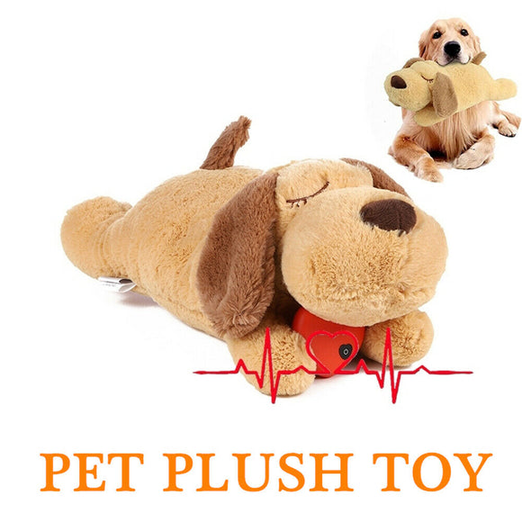 Puppy Cat Toy Heartbeat Soft Plush Sleeping Buddy Pet Dog Anxiety Behavioral Aid