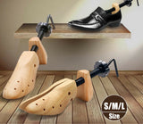 2-Way Wooden Shoes Stretcher Expander Shoe Tree Unisex Bunion Plugs Sizes 34-46