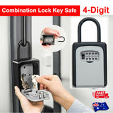 4-Digit Combination Lock Key Safe Storage Box Padlock Security Home Outdoor