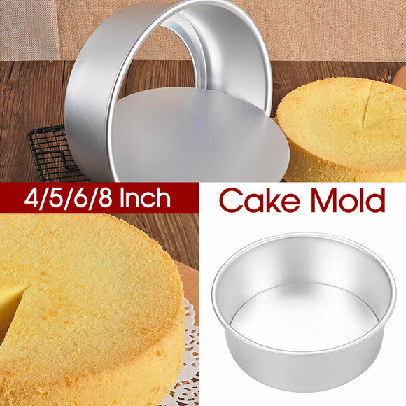 4/5/6/8 Inch Cake Mould Round DIY Cakes Pastry Mould Baking Tin Pan Reusable