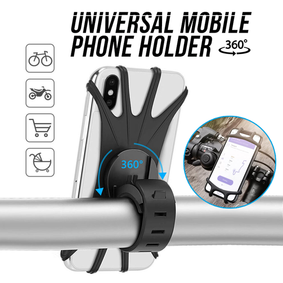 Universal Motorcycle Bike Mount 360° Phone Holder Bicycle Cradle iPhone Galaxy