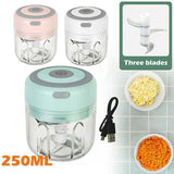 250ml Electric Garlic Food Chopper Vegetable Chopper Grinder Blender Crusher