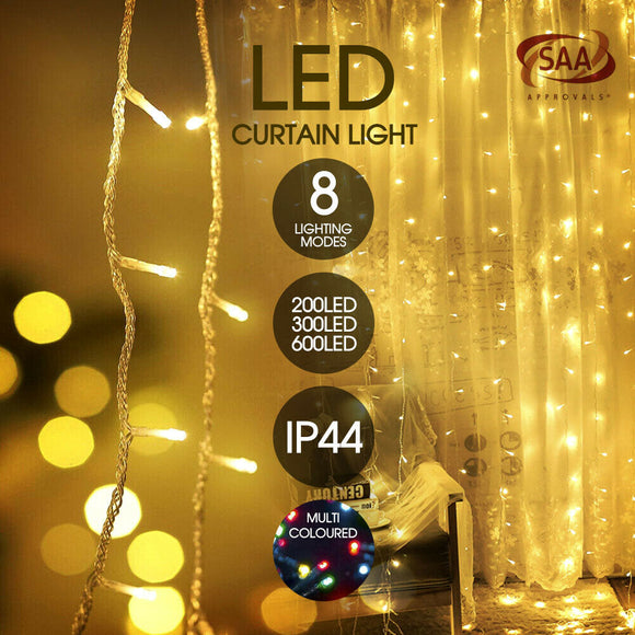 LED Curtain Fairy Lights Wedding Indoor Outdoor Xmas Garden Party Decor