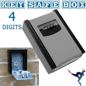 4 Digit Wall Mounted Weather Resistant Combination Key Safe Box Lock Storage